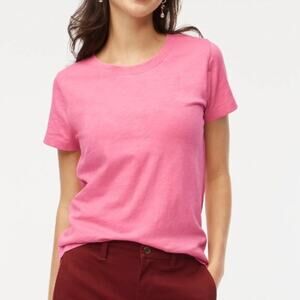 J Crew Brand Girlfriend Style Crewneck Tee coral  Pink Size XL